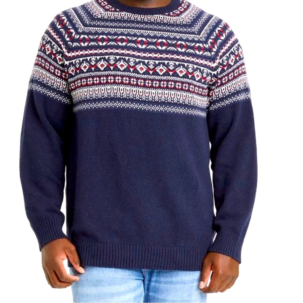 Goodfellow & Co Men's Standard Fit Crewneck Jacquard Pullover Sweater Si…